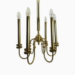 French Brass Chandelier, 1960s-KDB-1416944