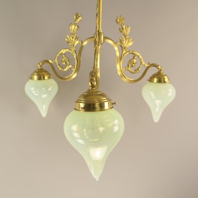 French Brass Chandelier, France, 1910s-KDB-1749952