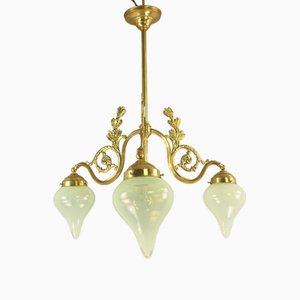 French Brass Chandelier, France, 1910s-KDB-1749952