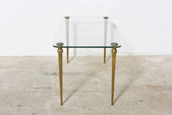 French Brass Coffee Table, 1970s-KL-620338