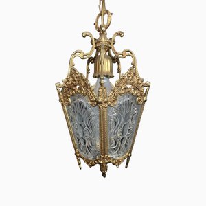 French Brass Lantern, 1940s-NSG-2034372