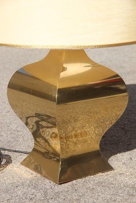 French Brass Shantung Table Lamp, 1970s-EH-540903