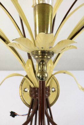 French Brass & Steel Bulrush Wall Sconce from Maison Baguès, 1950s-FUP-902368