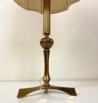 French Brass Tripod Table Lamp, 1950s-WZZ-1348445