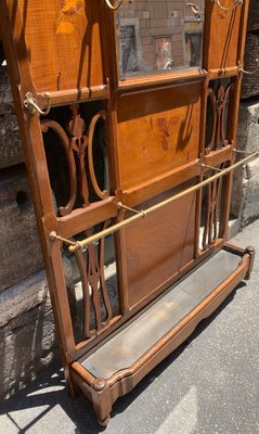 French Bronze, Acacia, and Walnut Coat Rack by Émile Galle-NUO-1784059