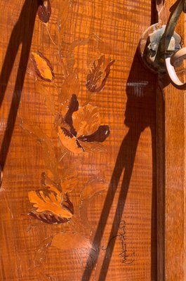 French Bronze, Acacia, and Walnut Coat Rack by Émile Galle-NUO-1784059