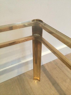 French Bronze and Brass Coffee Table Attributed to Jacques Quinet, 1970s-BA-766232