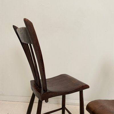 French Brown Wabi-Sabi Chairs from Ulme, 1830, Set of 2-FB-1340512