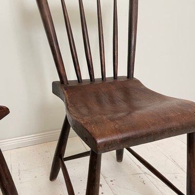 French Brown Wabi-Sabi Chairs from Ulme, 1830, Set of 2-FB-1340512