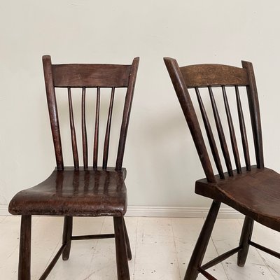 French Brown Wabi-Sabi Chairs from Ulme, 1830, Set of 2-FB-1340512