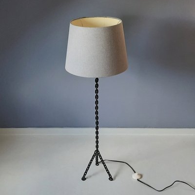 French Brutalist Chain Link Floor Lamp, 1970s-SJU-1748711