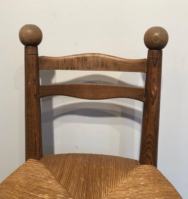 French Brutalist Dining Chairs by Charles Dudouyt, 1960s, Set of 4-BA-1436606