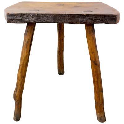 French Brutalist Milking 3-Leg Stool by F. Guyot, 1960s-RIU-797953