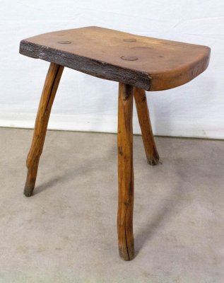 French Brutalist Milking 3-Leg Stool by F. Guyot, 1960s-RIU-797953