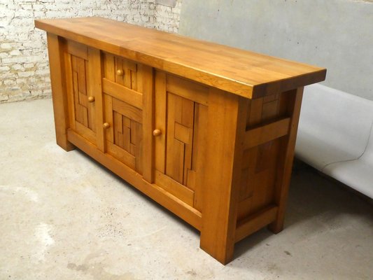 French Brutalist Sideboard in Elm, 1970-QAV-1765576