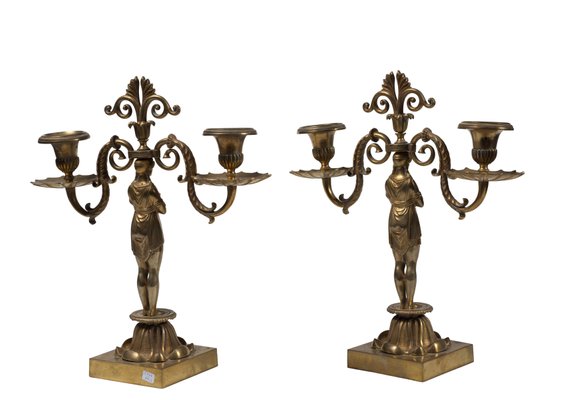 French Candleholders, 19th Century, Set of 2-ZCI-1379996