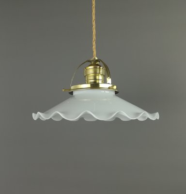 French Ceiling Lamp with Brass Ceiling Rosette-KDB-1358156