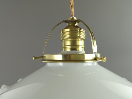 French Ceiling Lamp with Brass Ceiling Rosette-KDB-1358156