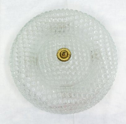 French Ceiling Light in Glass and Brass, 1960-RIU-1346161