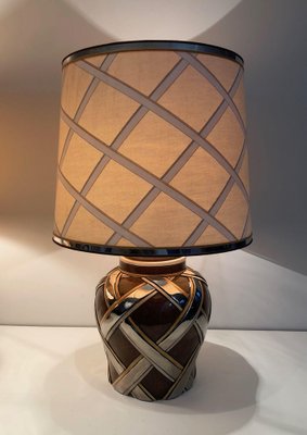 French Ceramic Lamps. 1970s, Set of 2-BA-1365384