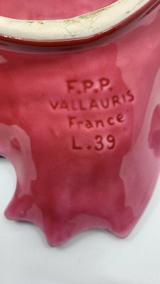 French Ceramic Leaf-Shaped Fruit Bowl from FPP Vallauris, 1960s-QCI-1749859