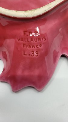 French Ceramic Leaf-Shaped Fruit Bowl from FPP Vallauris, 1960s-QCI-1749859