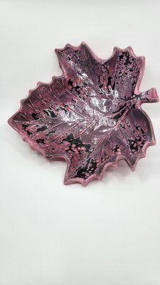 French Ceramic Leaf-Shaped Fruit Bowl from FPP Vallauris, 1960s-QCI-1749859