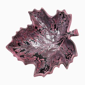 French Ceramic Leaf-Shaped Fruit Bowl from FPP Vallauris, 1960s-QCI-1749859