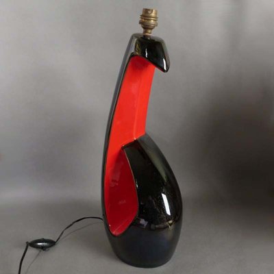 French Ceramic Table Lamp from Vallauris, 1950s-WK-693200