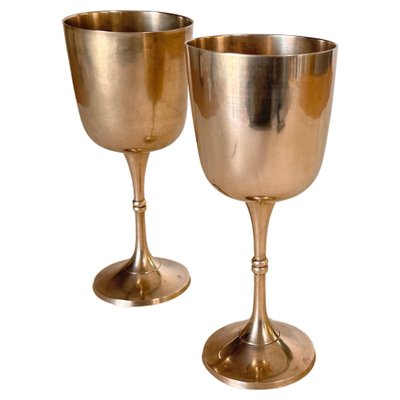 French Chalices in Silvered Coloured Metal, France, 1960s, Set of 2-UR-1796811