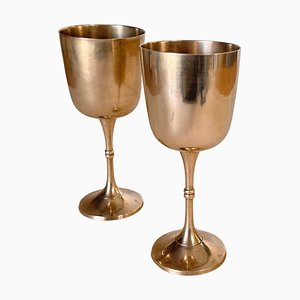 French Chalices in Silvered Coloured Metal, France, 1960s, Set of 2-UR-1796811