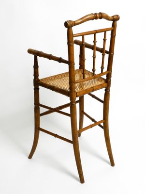 French Child's Highchair in Bentwood with Viennese Wicker Seat, 1930s-RR-1438681