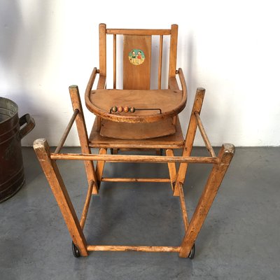 French Childrens High Chair, 1960s-BVG-973042