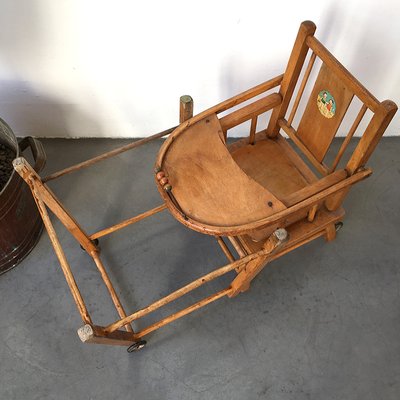 French Childrens High Chair, 1960s-BVG-973042