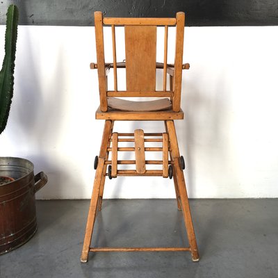 French Childrens High Chair, 1960s-BVG-973042