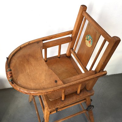 French Childrens High Chair, 1960s-BVG-973042