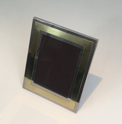 French Chrome and Brass Frame, 1970s-BA-2027571