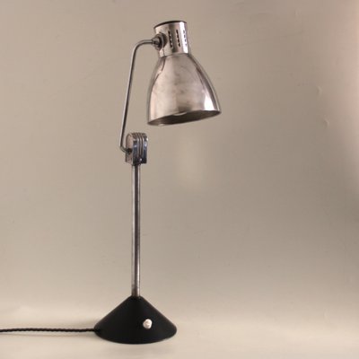 French Chromed and Lacquered Metal Table Lamp from Jumo, 1940s-SY-942290