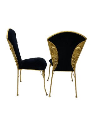 French Cleopatra Dining Chairs, 1970s, Set of 2-UCH-1324684