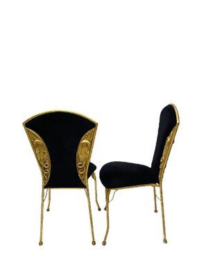 French Cleopatra Dining Chairs, 1970s, Set of 2-UCH-1324684