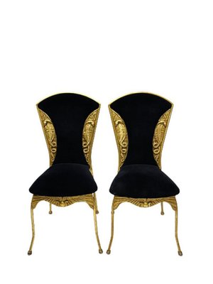 French Cleopatra Dining Chairs, 1970s, Set of 2-UCH-1324684