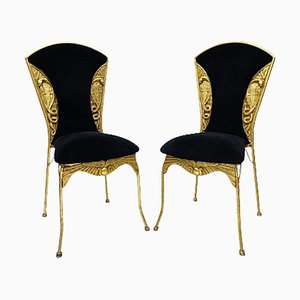 French Cleopatra Dining Chairs, 1970s, Set of 2-UCH-1324684