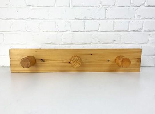 French Coat Rack in Pinewood attributed to Charlotte Perriand for Les Arcs, 1960s-ZM-1802321