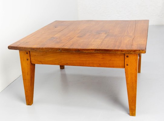 French Country Style Coffee Table with Two Drawers, 1960s-RIU-1718716