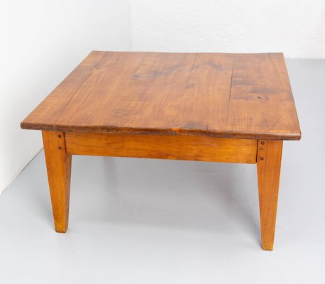 French Country Style Coffee Table with Two Drawers, 1960s-RIU-1718716