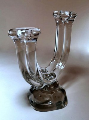 French Crystal Daum Candleholders from Cristal de Vannes, 1960s, Set of 2-QRS-888826