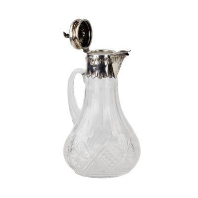 French Crystal Jug With Silver-WMV-1197379