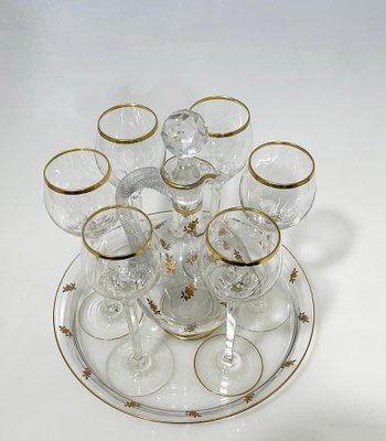 French Crystal Liquer Set, 1900s, Set of 8-UCH-1803462