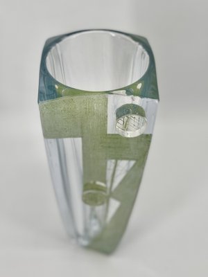 French Crystal Vase by Anatole Riecke for the Parisian Restaurant La Coupole, 1958-OL-1768243