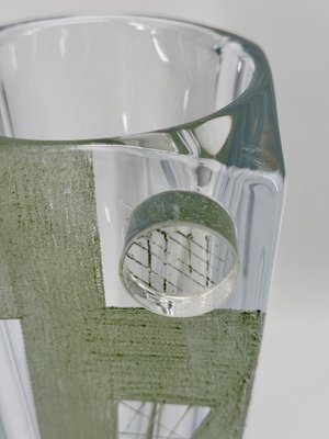 French Crystal Vase by Anatole Riecke for the Parisian Restaurant La Coupole, 1958-OL-1768243